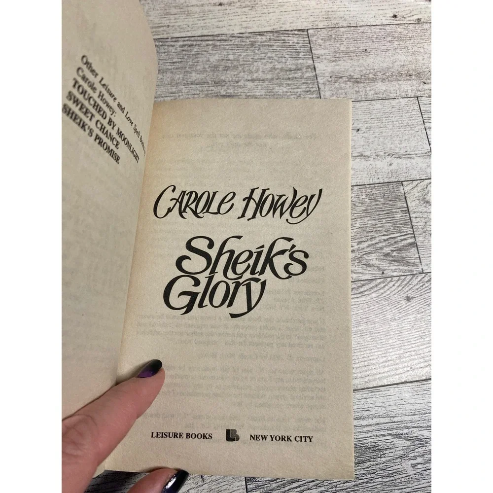 Sheiks Glory Carole Howey Historical Romance Novel Paperback Book1996‎